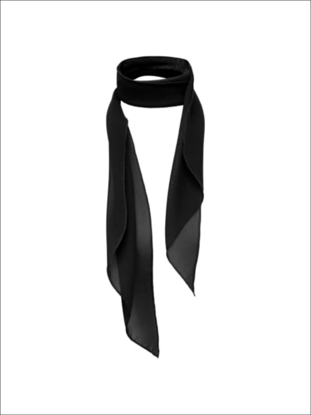 Sheer Polyester Skinny Neck Scarf Lightweight Fashion Wrap Work Travel